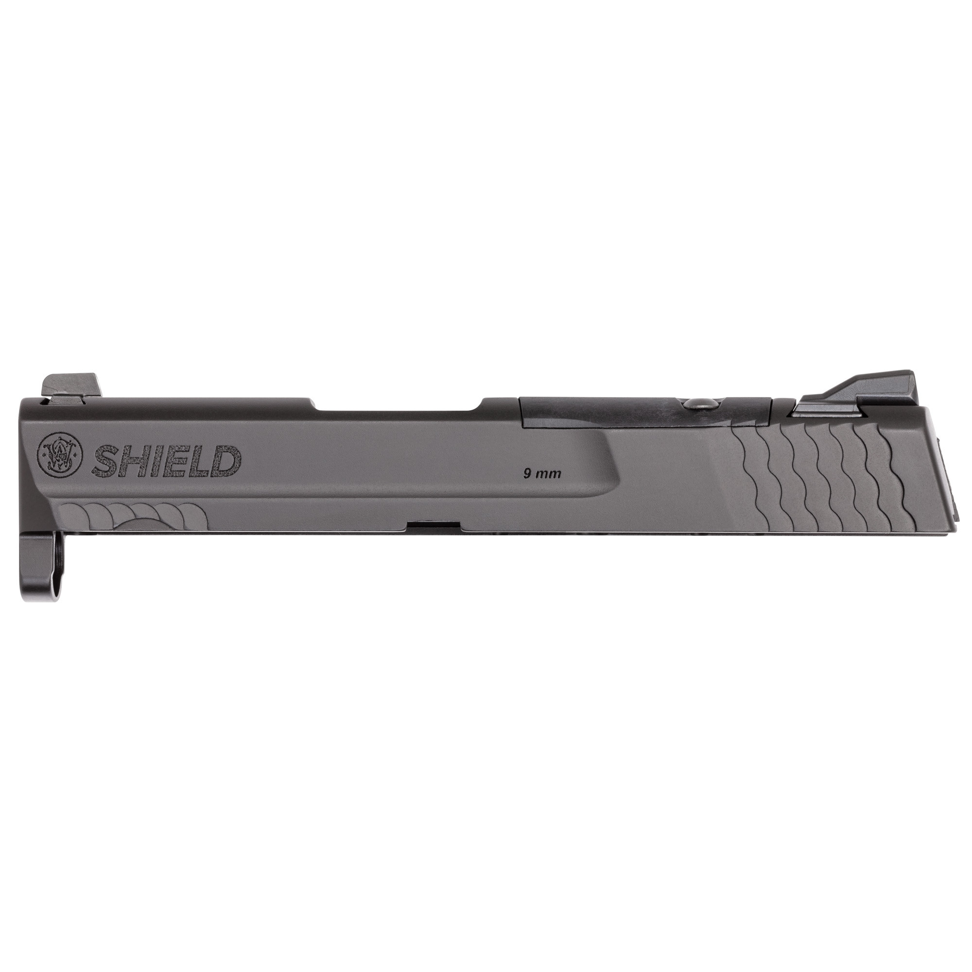 Smith & Wesson 3015613 Slide Assembly Shield Fits S&W Shield/Shield Plus Optic Ready 9mm Luger Black Armornite Stainless Steel 3-Dot White Sights