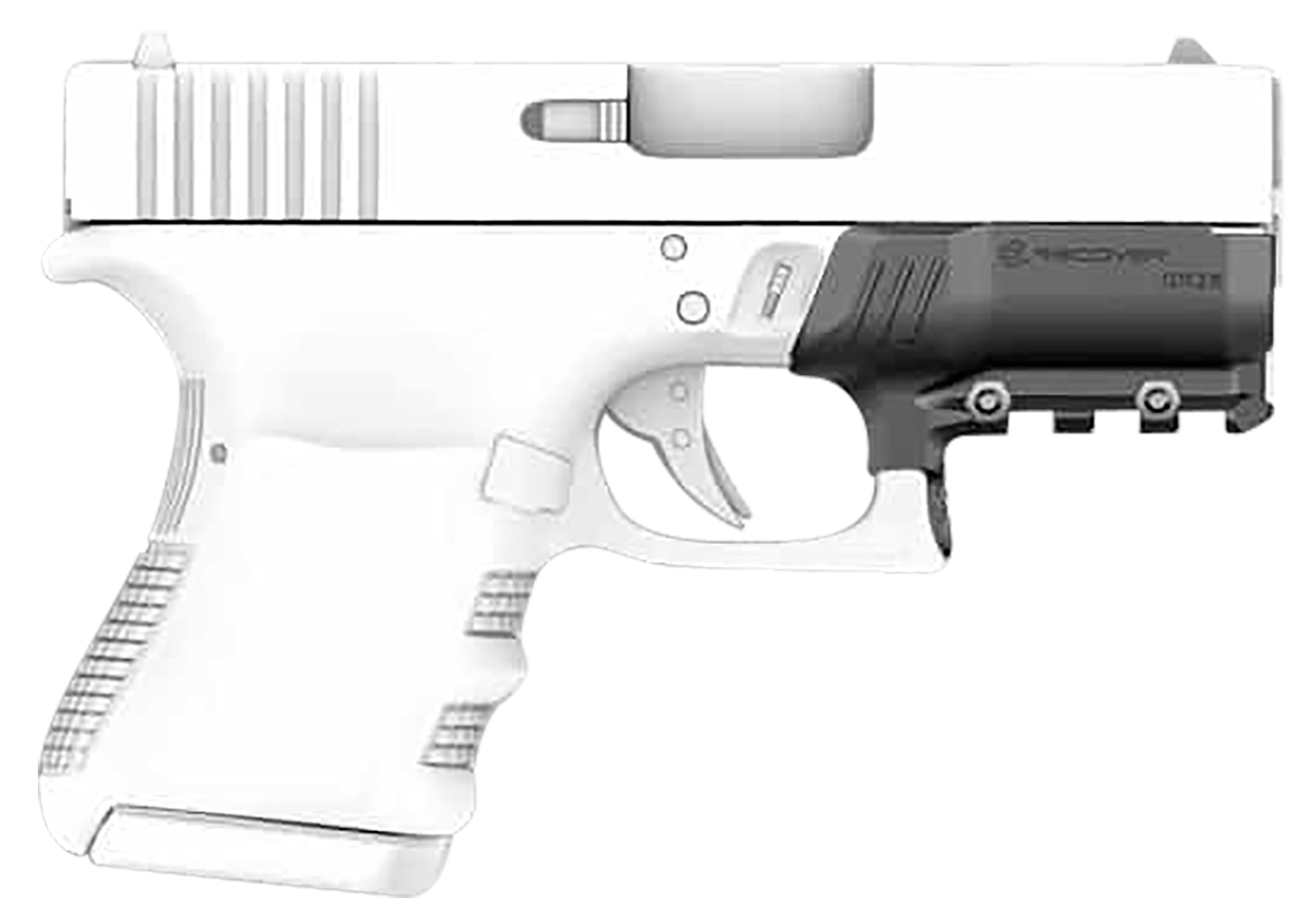 Recover Tactical GR2601 Rail AdapterBlack Polymer Picatinny for Glock 26 Gen 1-5