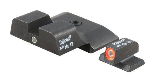 Trijicon HD Night Sight Set S&W M&P Shield, Shield M2.0 9mm Luger, 40 S&W Steel Matte 3-Dot Tritium Green with Front Dot Outline