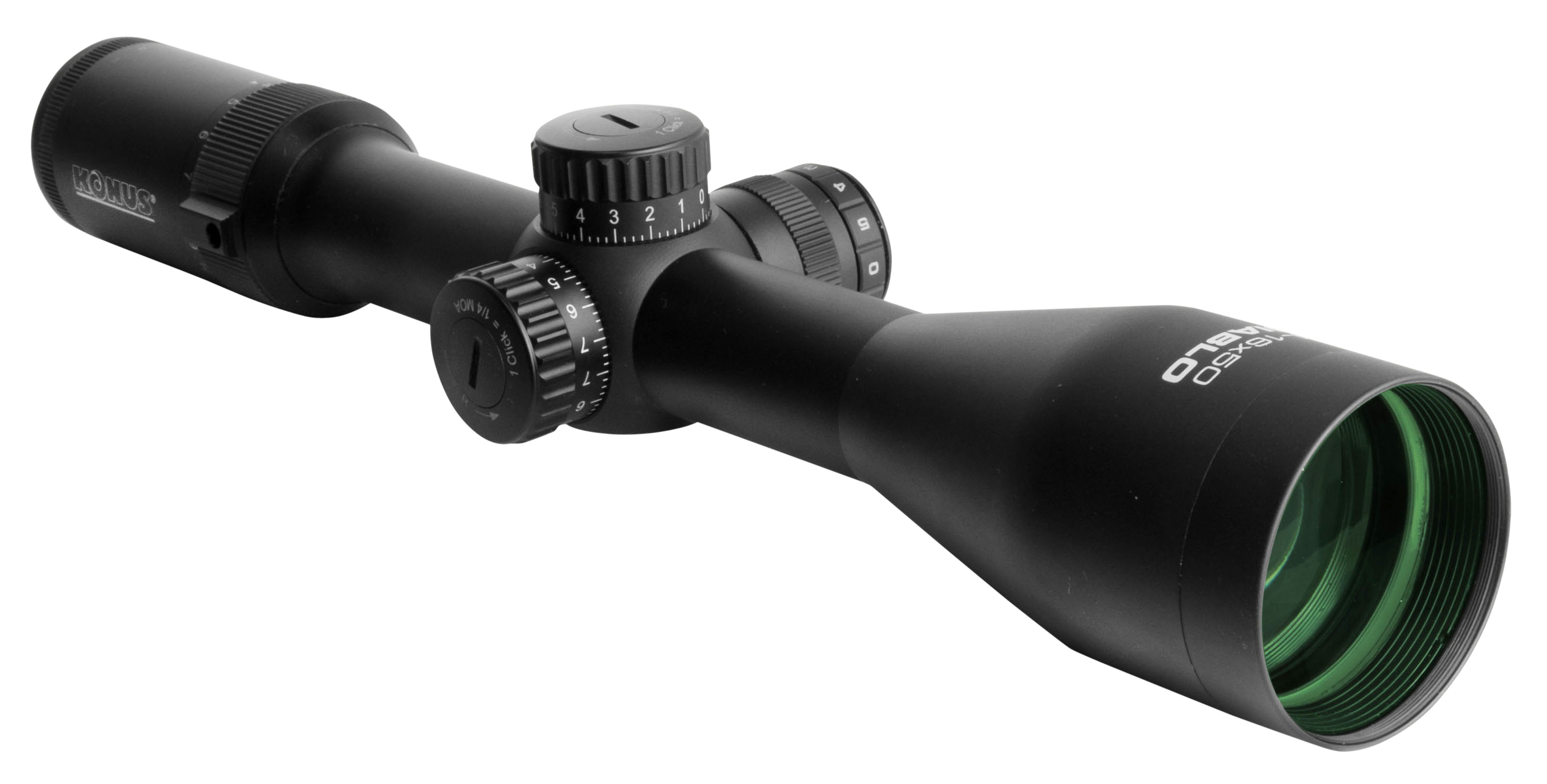 Konus 7172 Diablo Matte Black 4-16x50mm 30mm Tube Dual Illuminated Blue/Red Engraved Ballistic 550/Dot Reticle