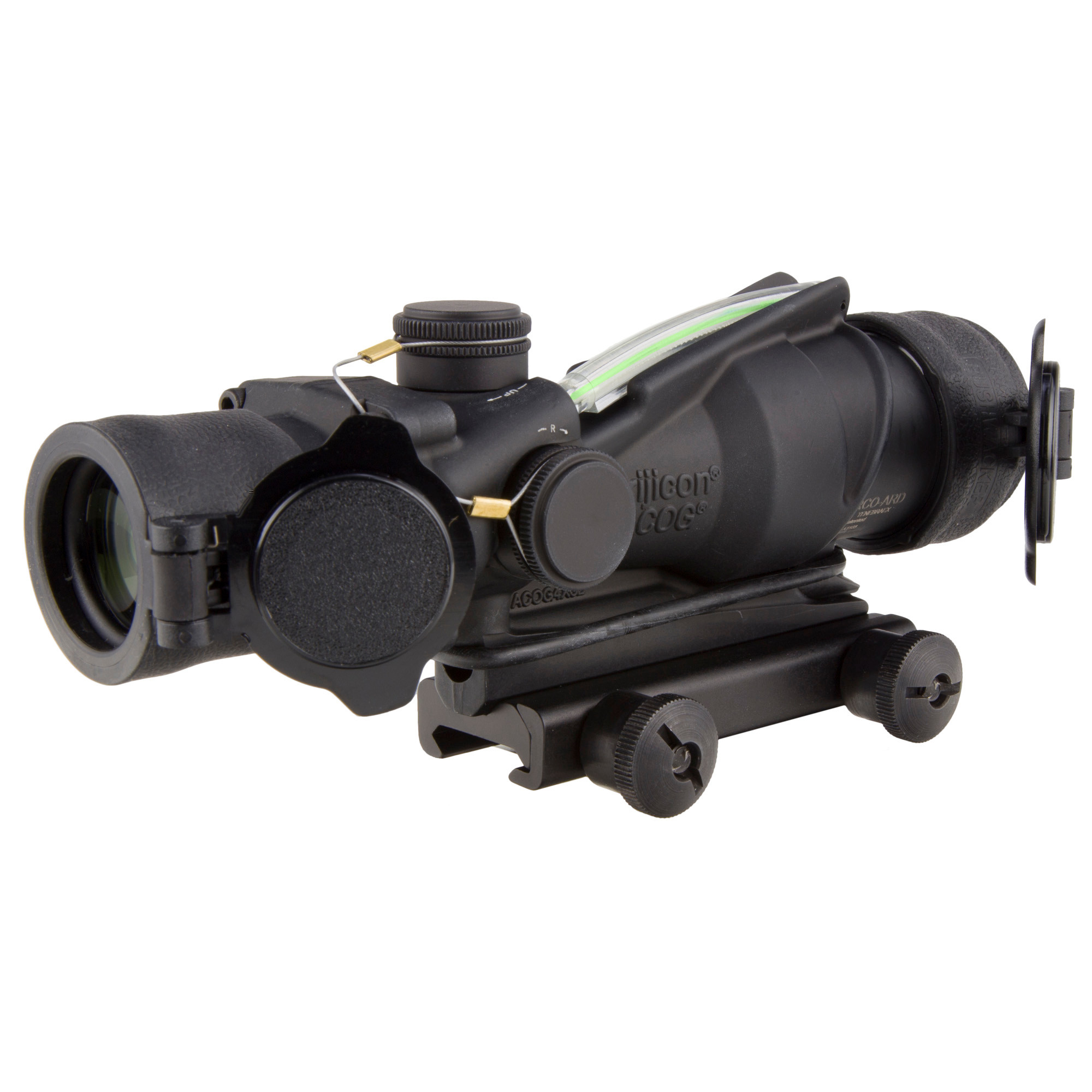 Trijicon 4x32 Acog Rifle Scope Matte, Green Chevron, w/ Adapter