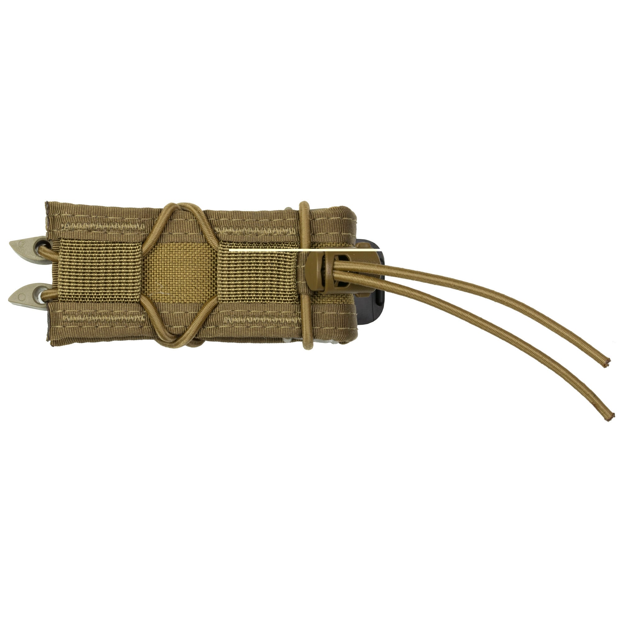 High Speed Gear 11PT00CB TACO Mag Pouch Single Coyote Brown Nylon MOLLE Belts 2" Wide Compatible w/ Pistol