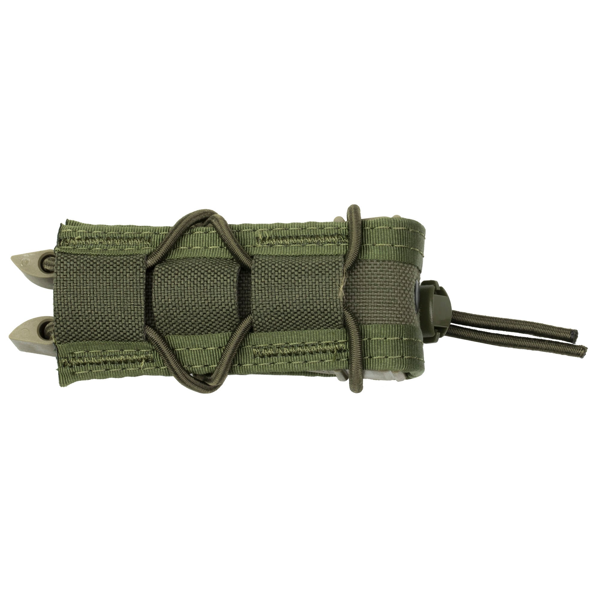 High Speed Gear 11PT00CB TACO Mag Pouch Single Coyote Brown Nylon MOLLE Belts 2" Wide Compatible w/ Pistol