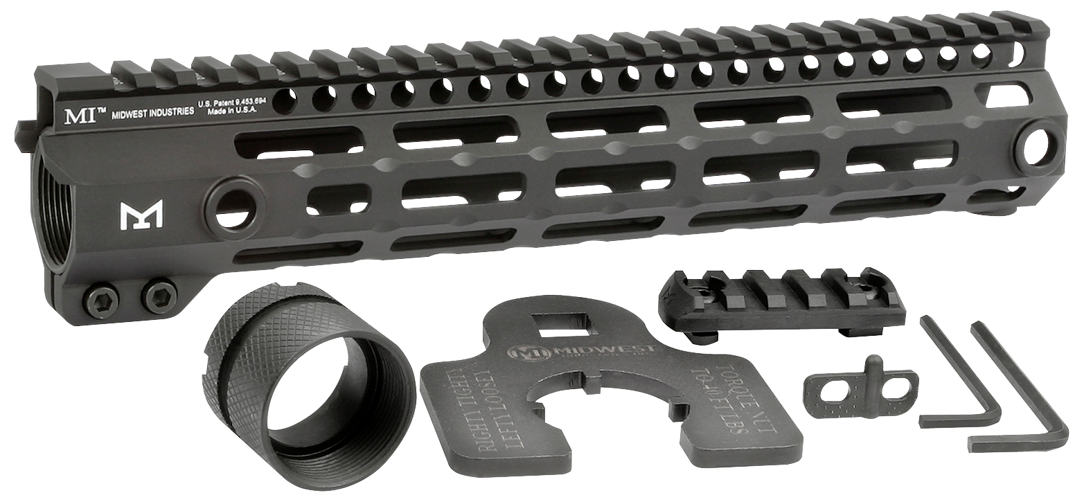 Midwest Industries MIG4M12625 Tactical G4M Handguard AR-15 Black Hardcoat Anodized Black 12.6" 6061-T6 Aluminum M-LOK