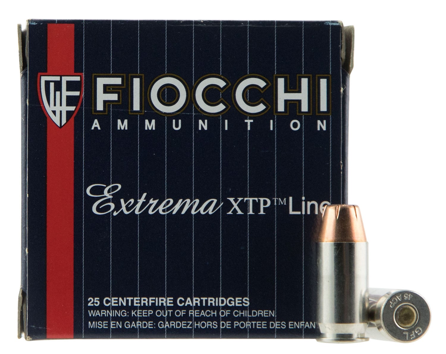 Fiocchi 45XTP25 Hyperformance Defense 45 ACP 230 gr Hornady XTP Hollow Point 25 Per Box/ 20 Cs