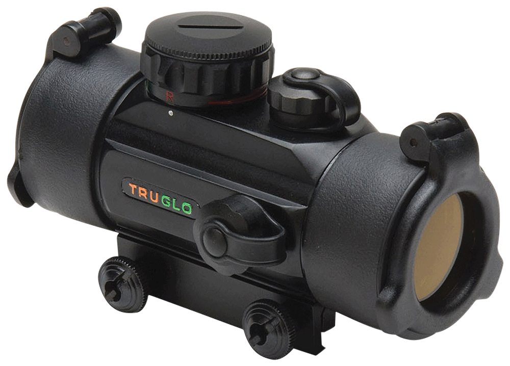 Truglo 1x30 Traditional Red Dot Sight Matte, 5 MOA Dot (Red), Integrated Weaver-Style Rail