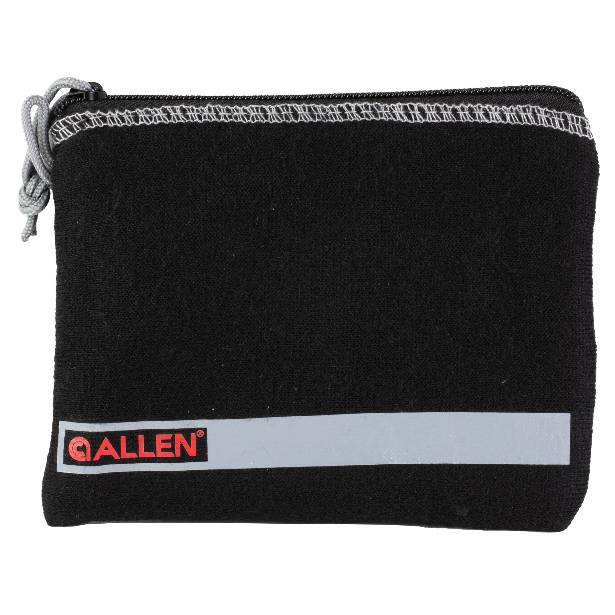 Allen 3626 Pistol Pouchmade of Black Polyester with Lockable Zippers, ID Label & Fleece Lining Holds Compact Size Handgun 5" L x 7" W Interior Dimensions