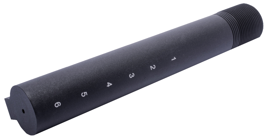Spikes SLA500R Buffer Tube 6 Position Mil-Spec Black Hardcoat Anodized Aluminum