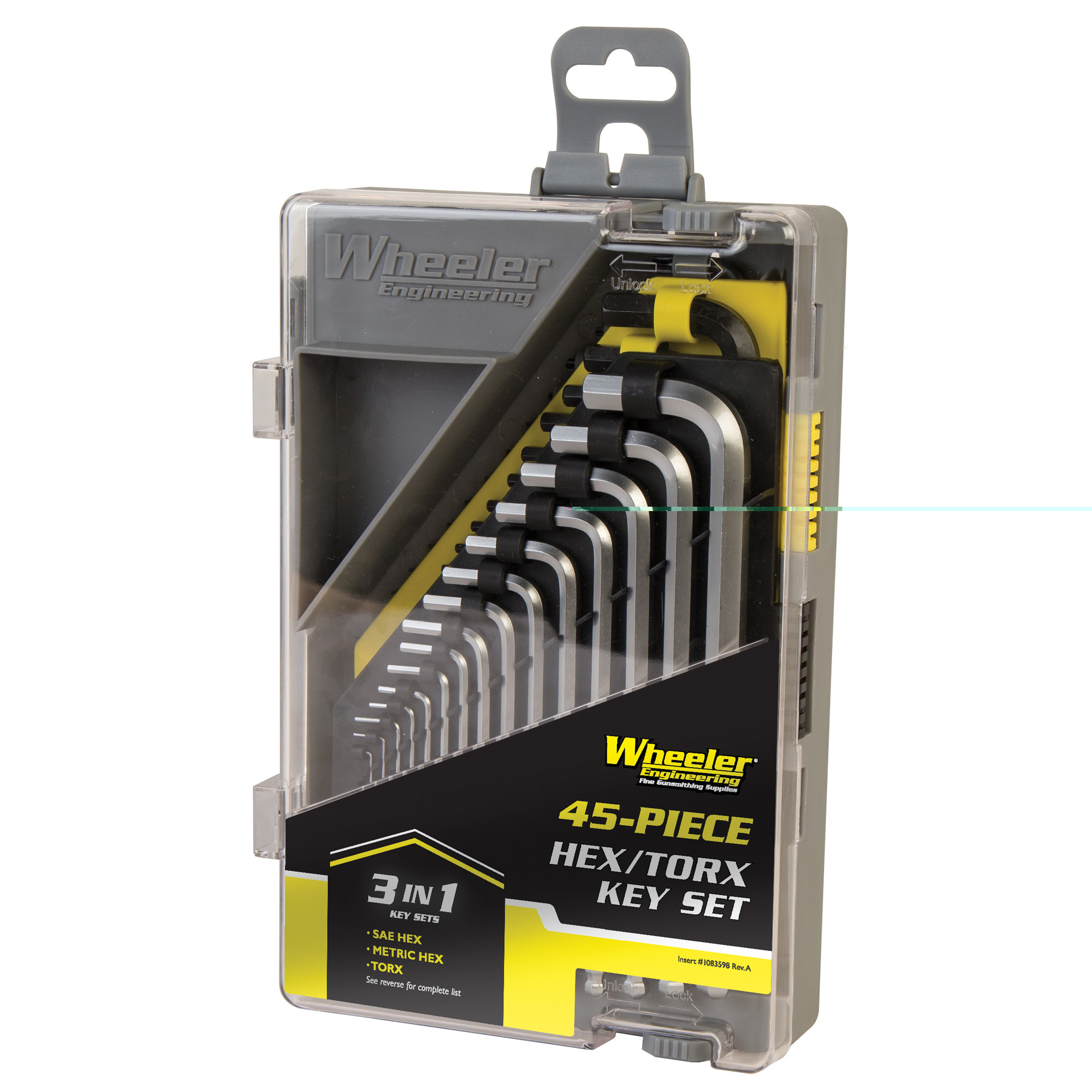 Wheeler 45-Piece Wrench Set SAE, Metric, Hex, Torx