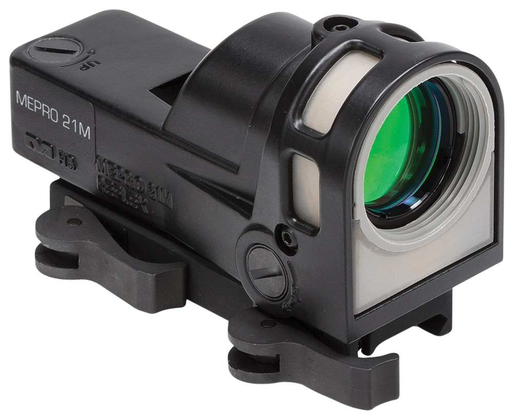 Meprolight 1x30 Mepro M21 Self-Illuminated Reflex Sight Black, 5.5 MOA Dot (Amber), Picatinny Adaptor