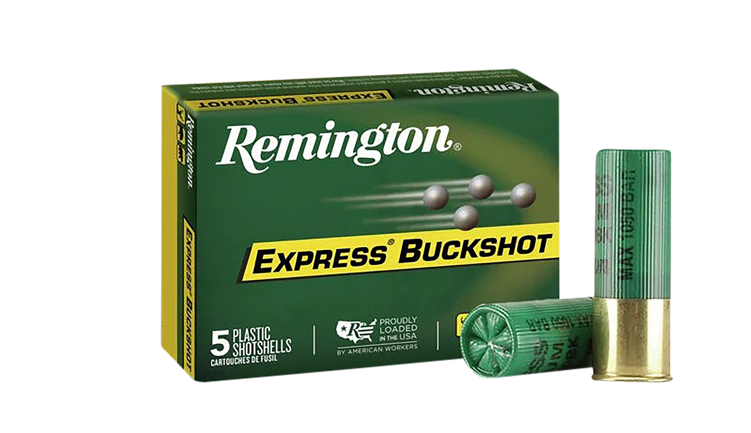 Remington Express Ammunition 12 Gauge 2-3/4" #4 Buckshot 27 Pellets Box of 5