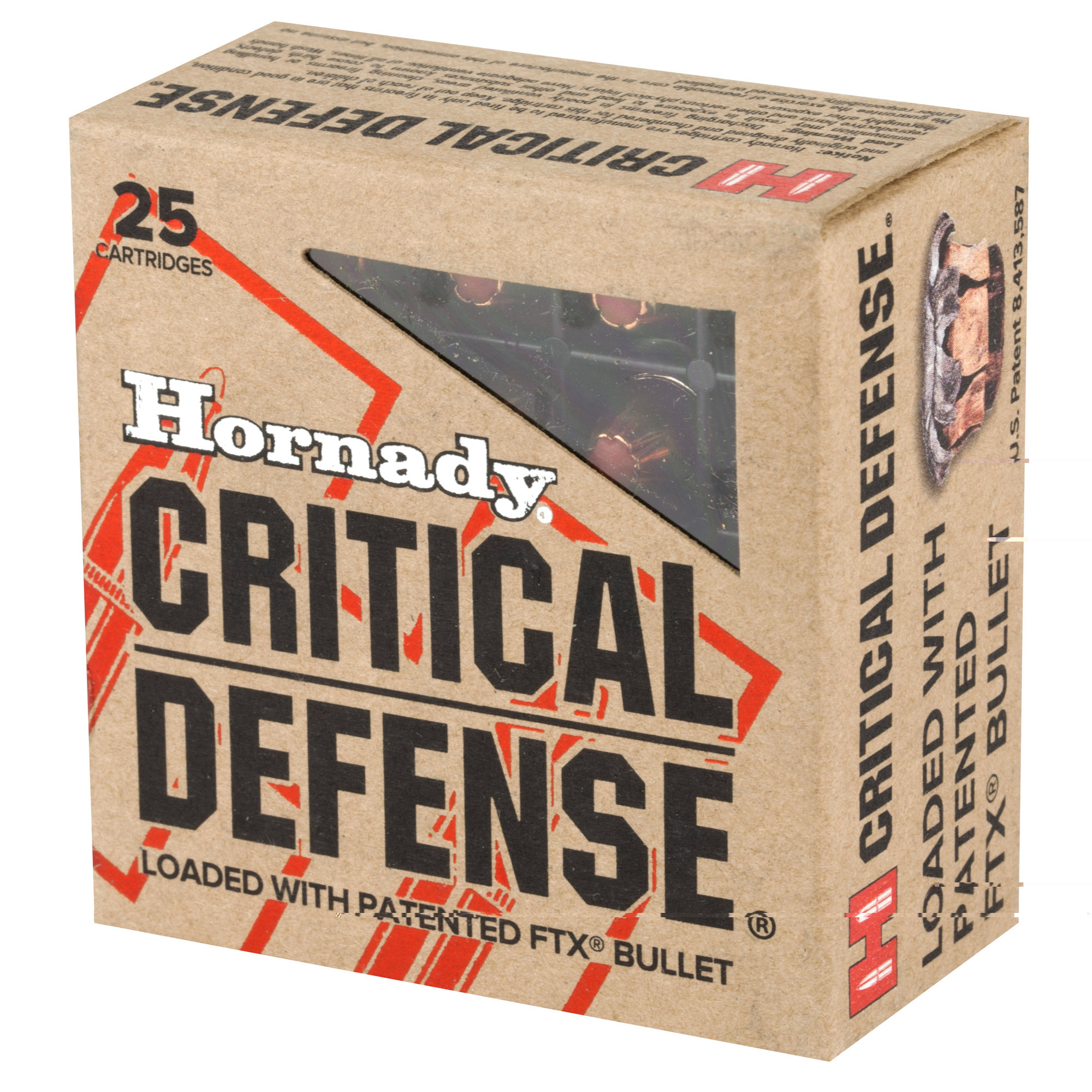 Hornady Critical Defense Ammunition 380 ACP 90 Grain FTX Box of 25