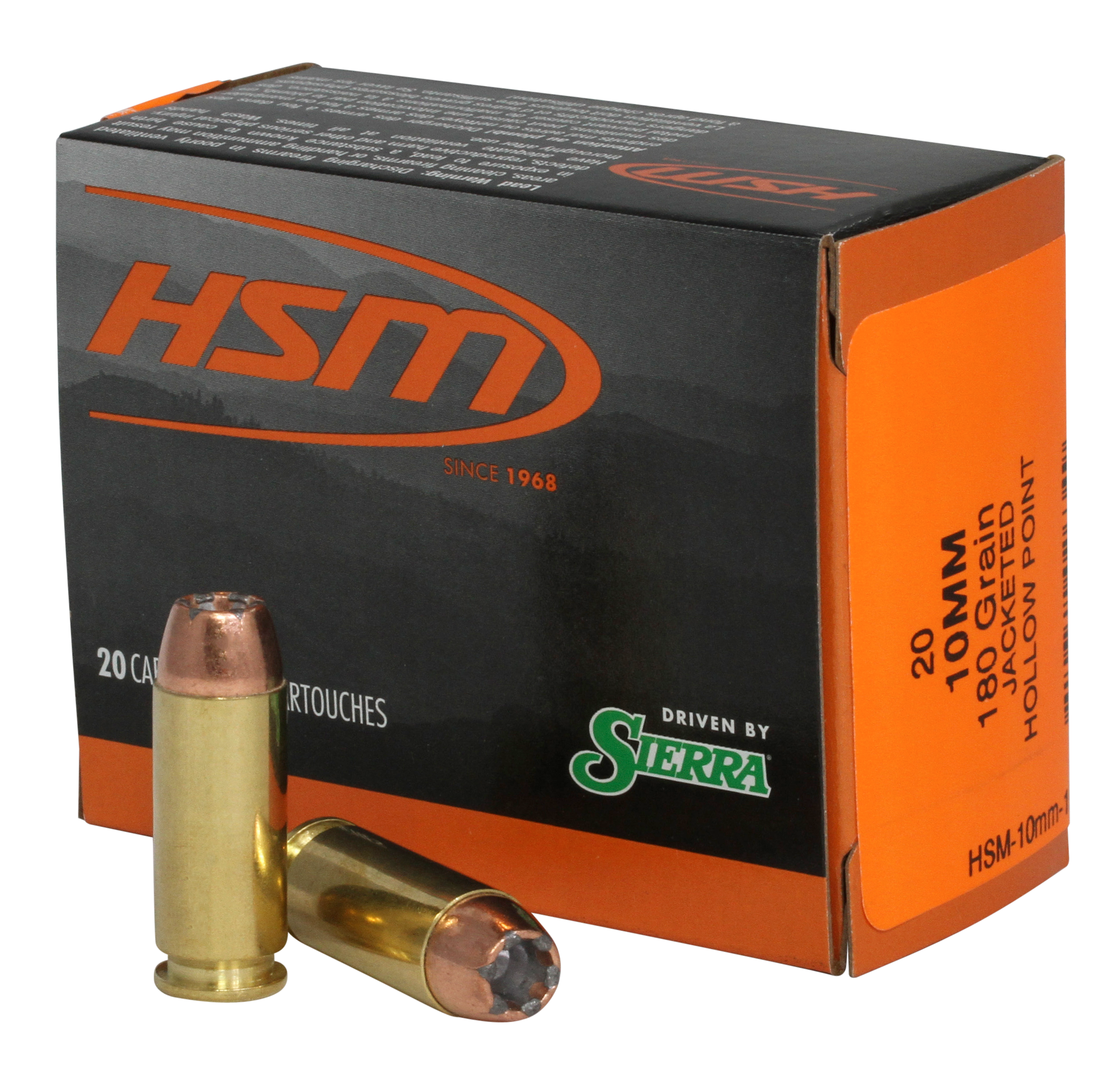 HSM 10MM15N20 Pro Pistol Hunting 10mm Auto 180 gr Jacketed Hollow Point (JHP) 20 Per Box/ 20 Cs
