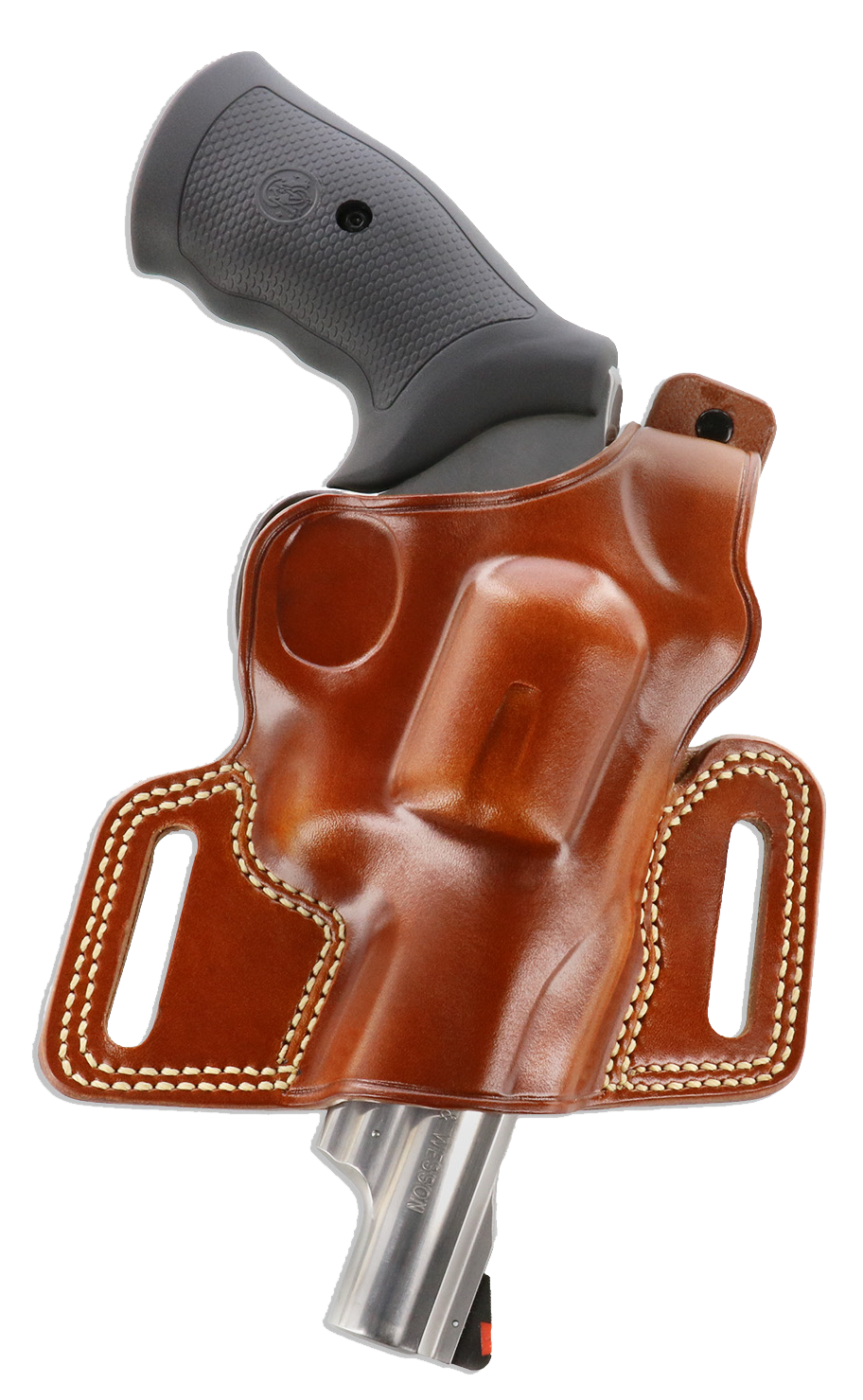 Galco SIL104 SilhouetteOWB Tan Leather Belt Slide Fits Ruger GP100 Fits S&W L Frame Fits 3-4.25" Barrel Right Hand