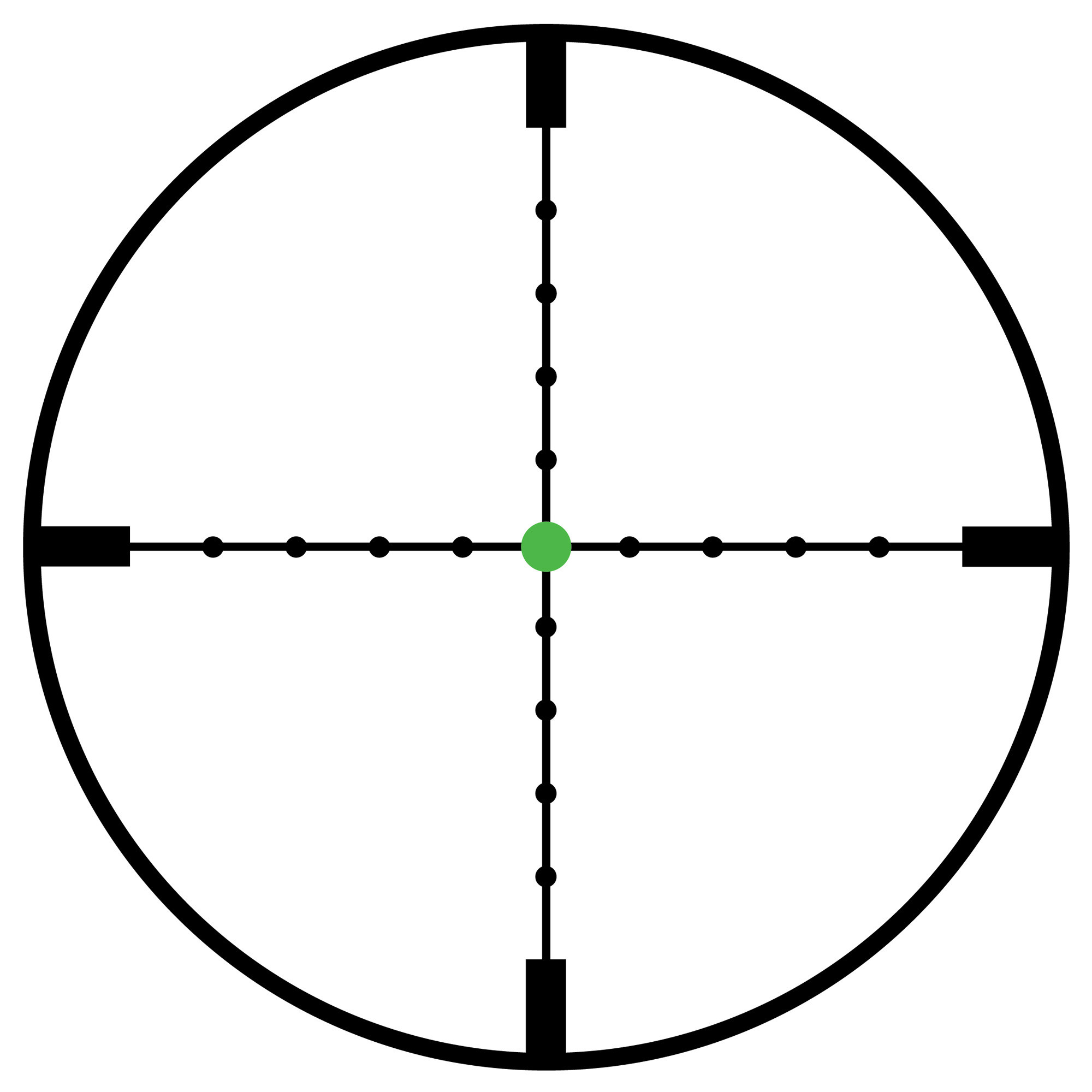 Trijicon 2.5-10x56 AccuPoint 30mm Rifle Scope Matte, Mil-Dot Crosshair w/ Green Dot
