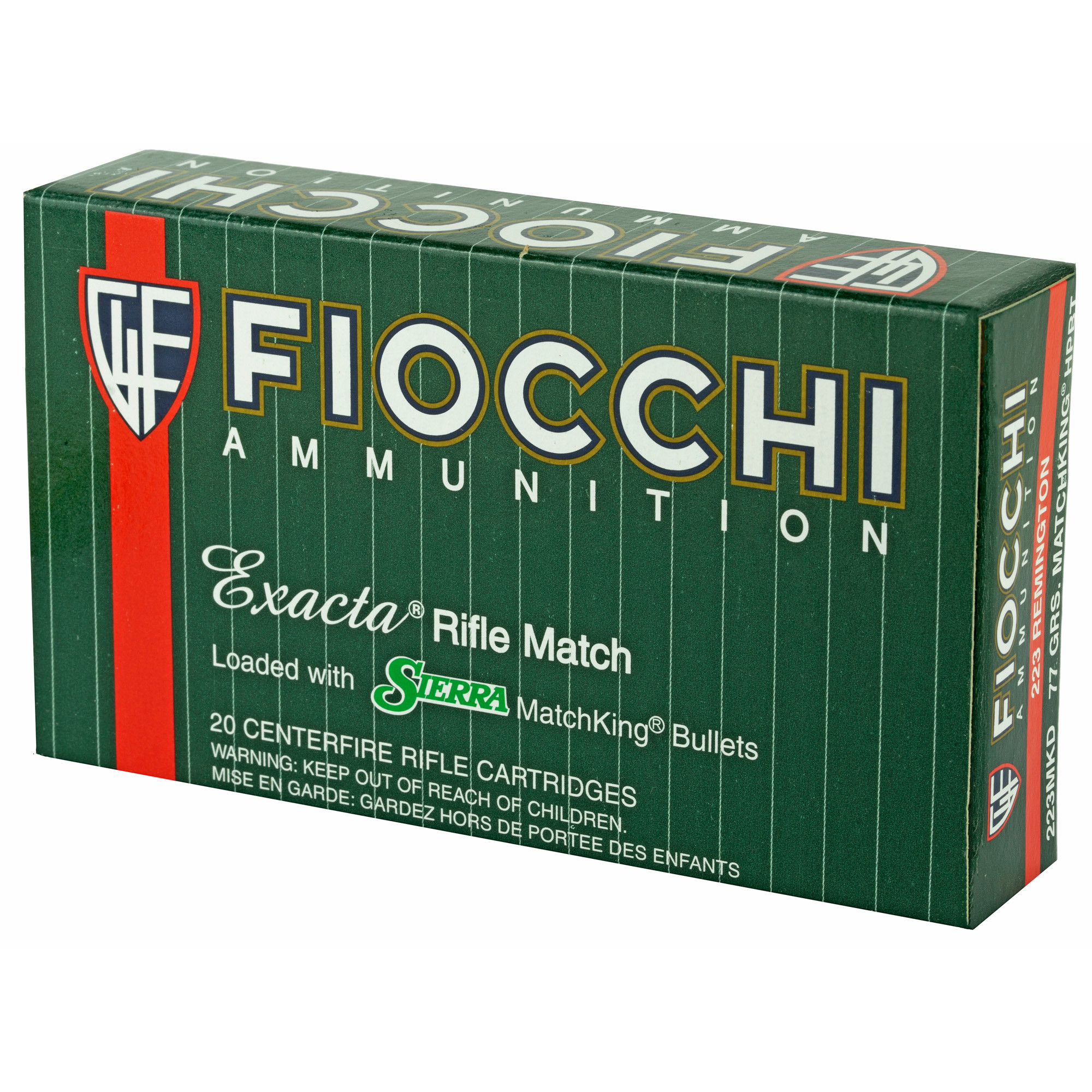 Fiocchi 223MKD Hyperformance Compete 223 Rem 77 gr Sierra MatchKing BTHP 20 Per Box/ 10 Cs