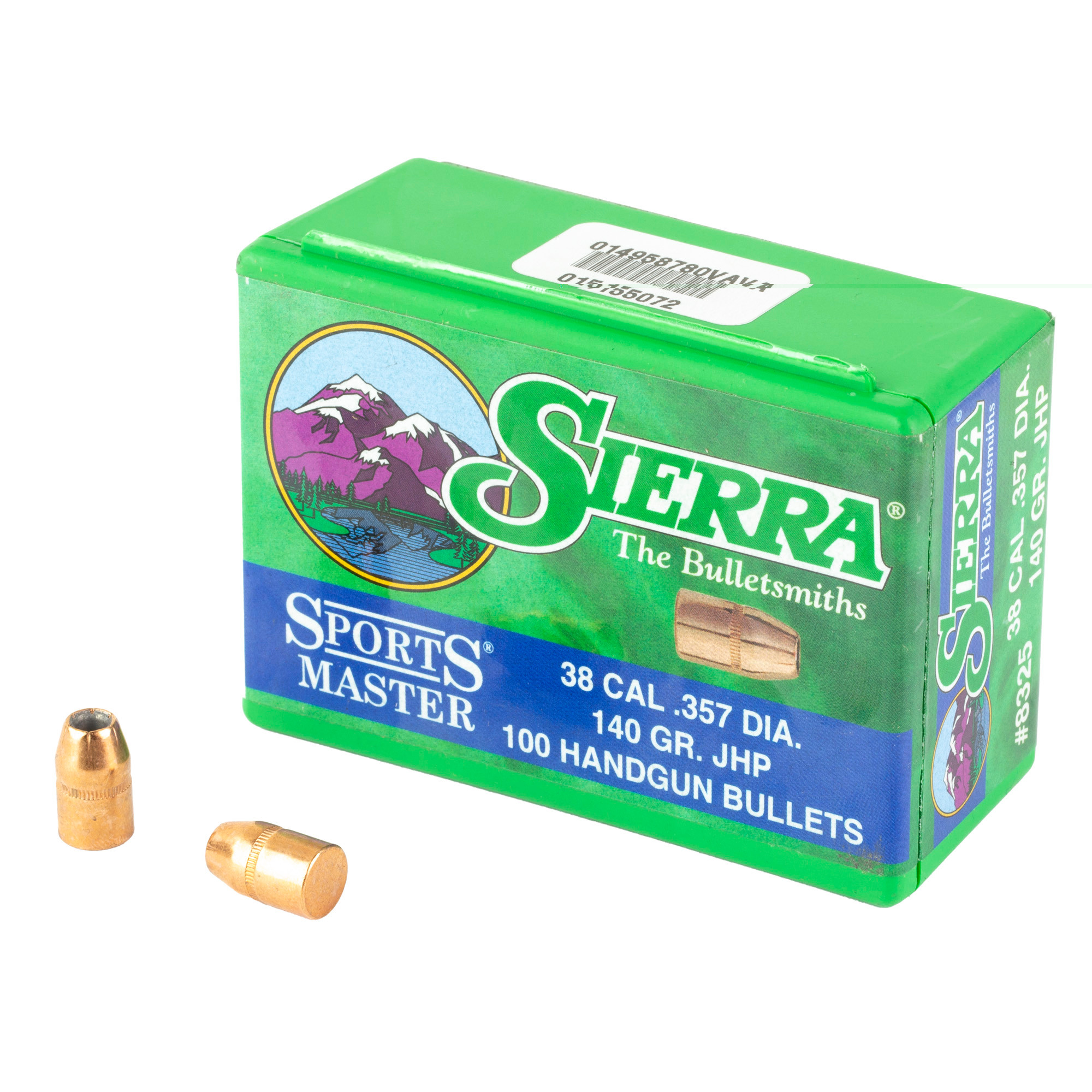 Sierra Sports Master Bullets 38 Caliber (357 Diameter) 140 Grain Jacketed Hollow Point Box of 100