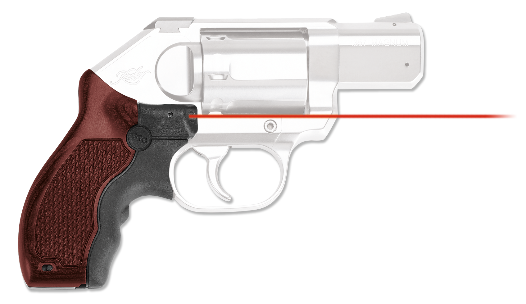Crimson Trace LG952 Lasergrips Master Series 5mW Red Laser with 633nM Wavelength & 50 ft Range Rosewood Finish for Kimber K6S (Except DA/SA Variant)