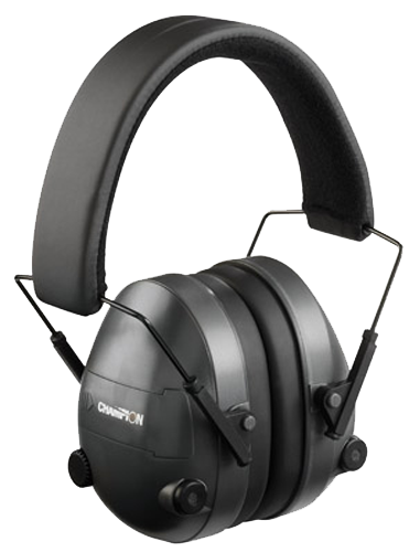 Champion Targets 40974 Electronic Muffs25 dB Over the Head Black Adult