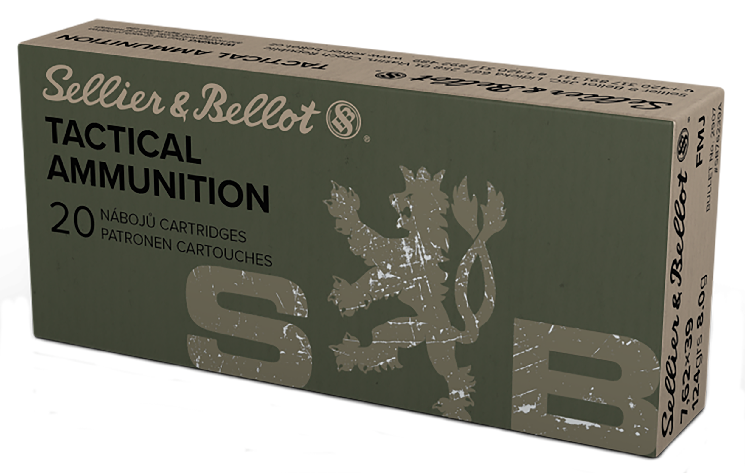 Sellier & Bellot SB76239A Rifle7.62x39mm 124 gr FMJ20 Per Box/30 Cs