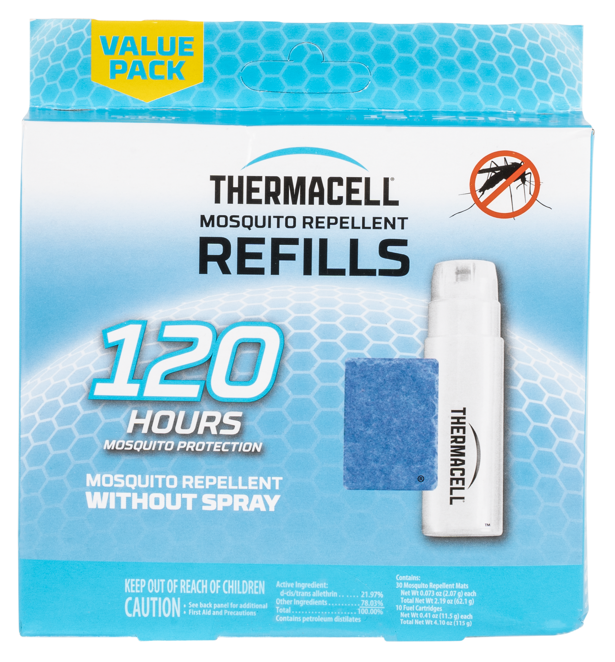 Thermacell Mosquito Repellent Mega Refill Pack (Butane .42 oz 10PK and Repellent Mats 30PK )