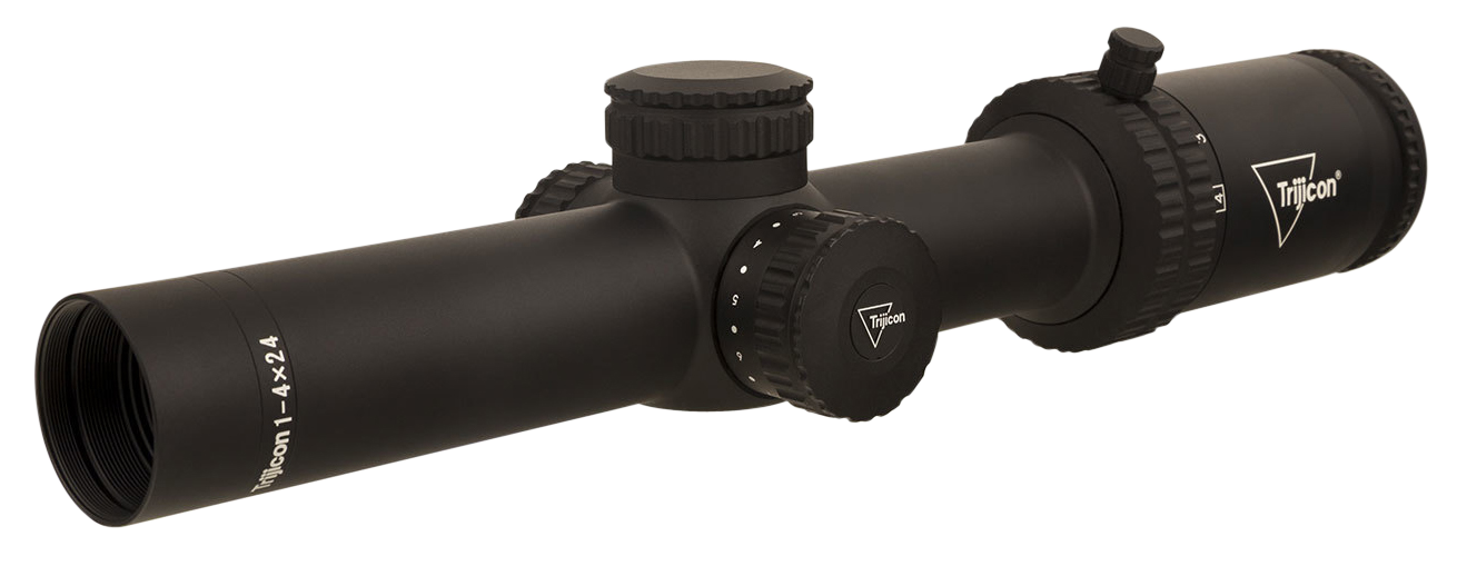 Trijicon 1-4x24 Credo 30mm Rifle Scope Matte Black, MRAD Ranging (Green)