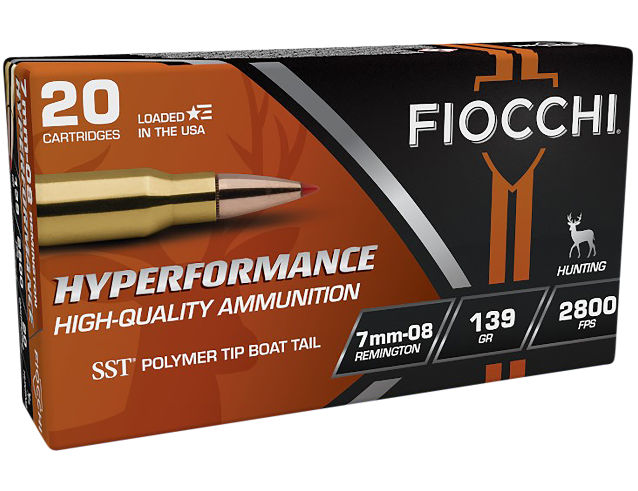 Fiocchi 7MM08HSA Hyperformance Hunting 7mm-08 Rem 139 gr Super Shock Tip (SST) 20 Per Box/ 10 Cs