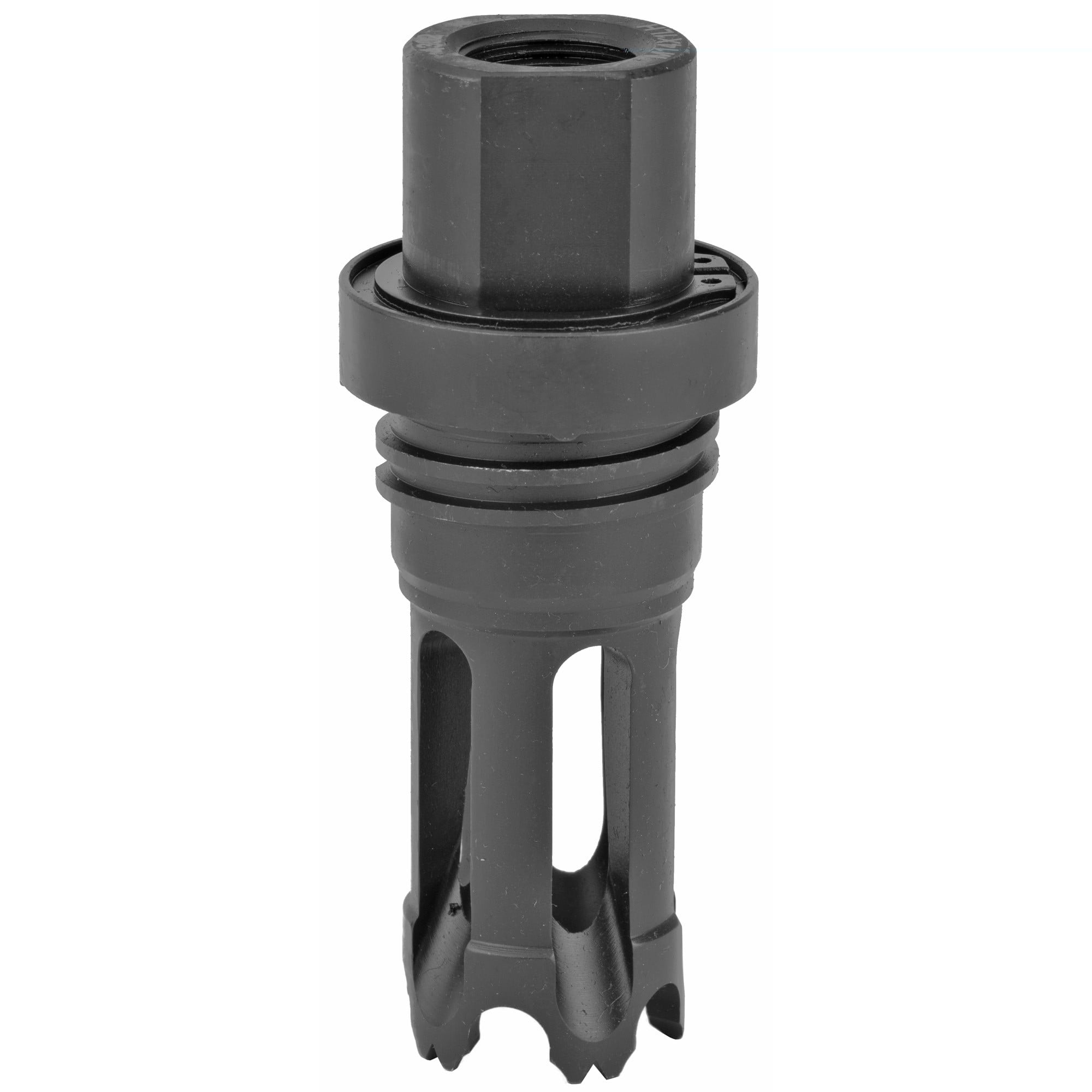 Yankee Hill 4302AKA Phantom Q.D. Flash Hider Black Steel with M14x1 LH Threads for 30 Cal AK-Platform