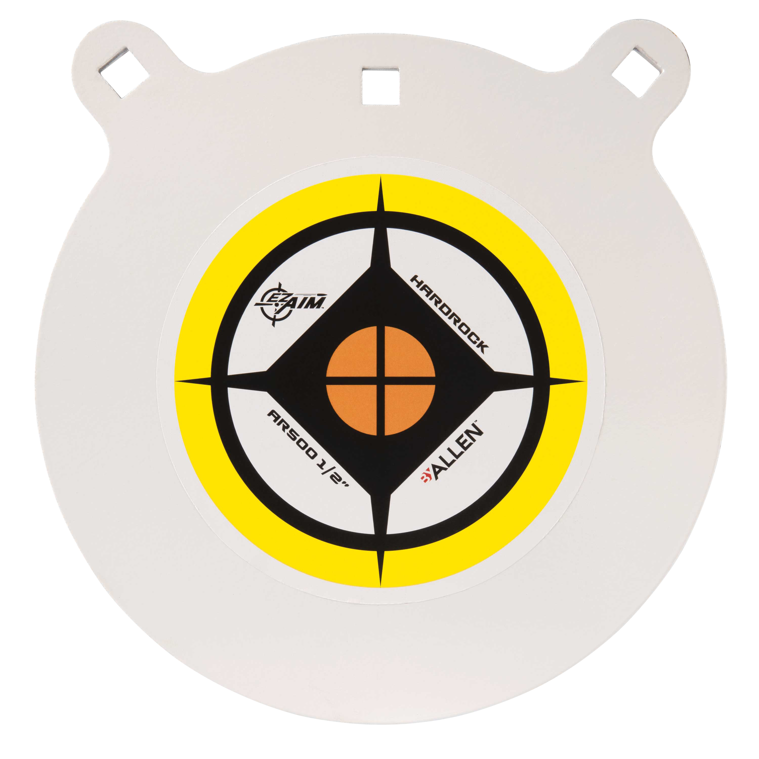 EZ-Aim 15600 Hardrock10" AR500 Steel Gong Shooting Target .50" Thickness White / Yellow / Black
