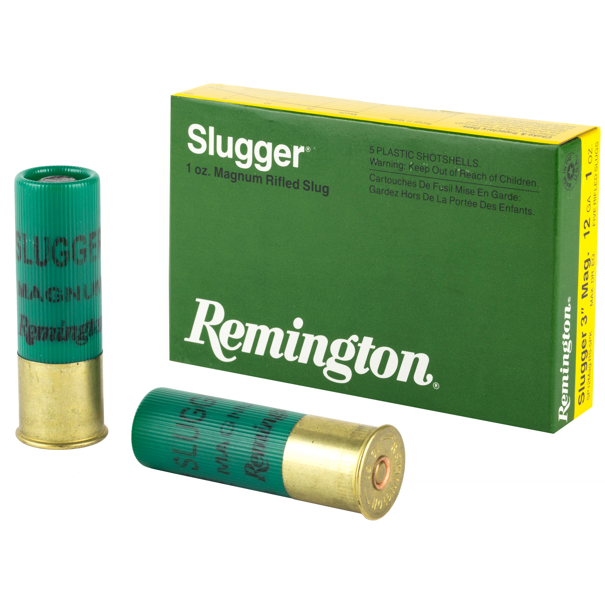 Remington Slugger Ammunition 12 Gauge 3" 1 oz Rifled Slug Box of 5