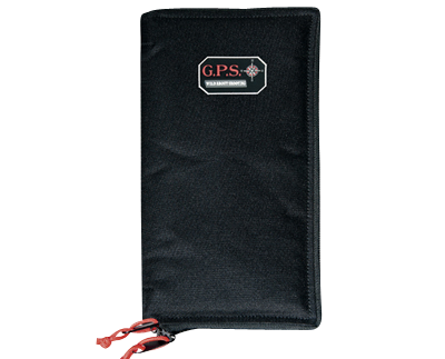 GPS Bags 865PS Pistol SleeveMedium Black Nylon with Locking Zippers & Thin Design Holds 1 Handgun