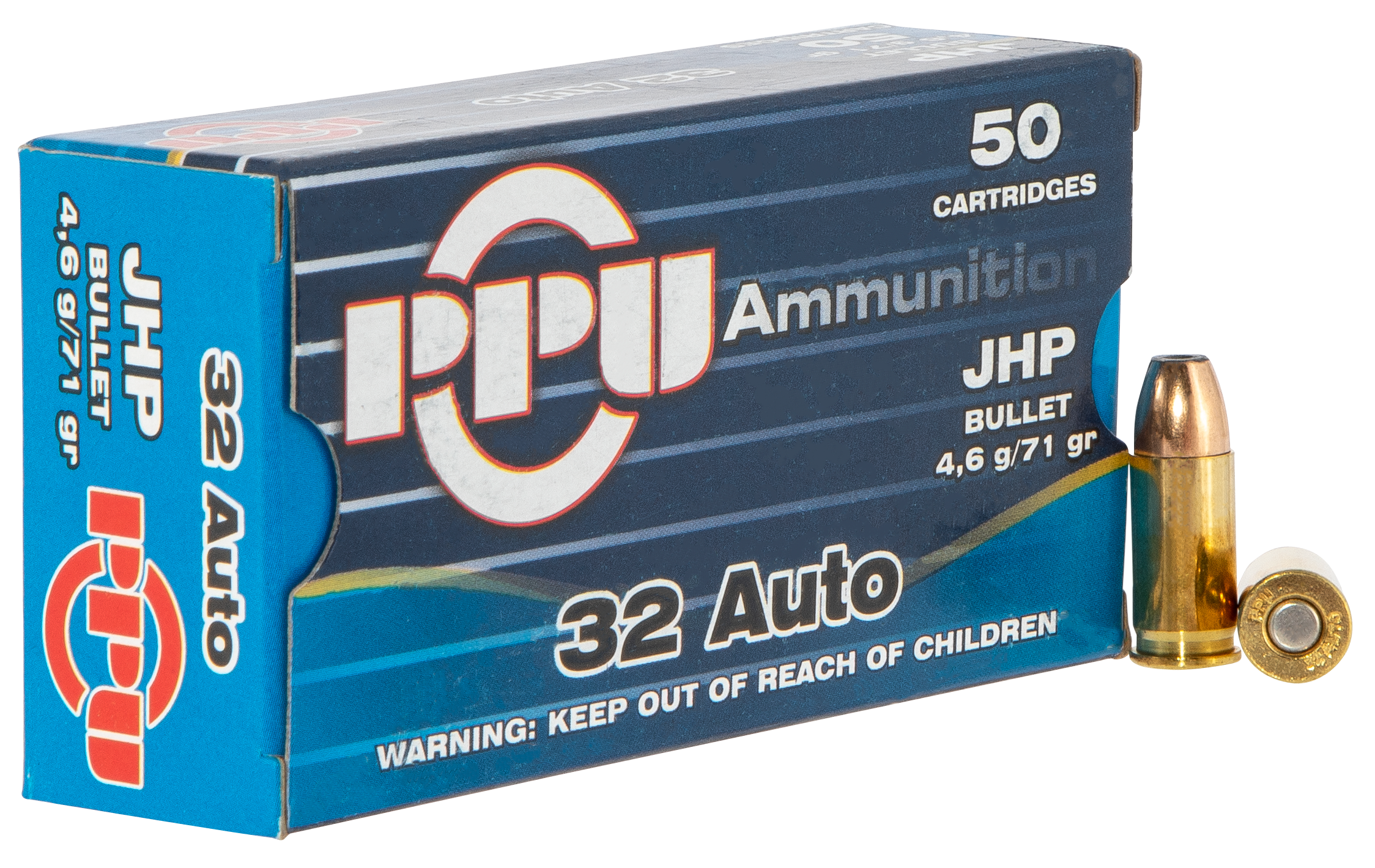 PPU PPD32A Defense Handgun 32 ACP 71 gr Jacketed Hollow Point (JHP) 50rd Bx