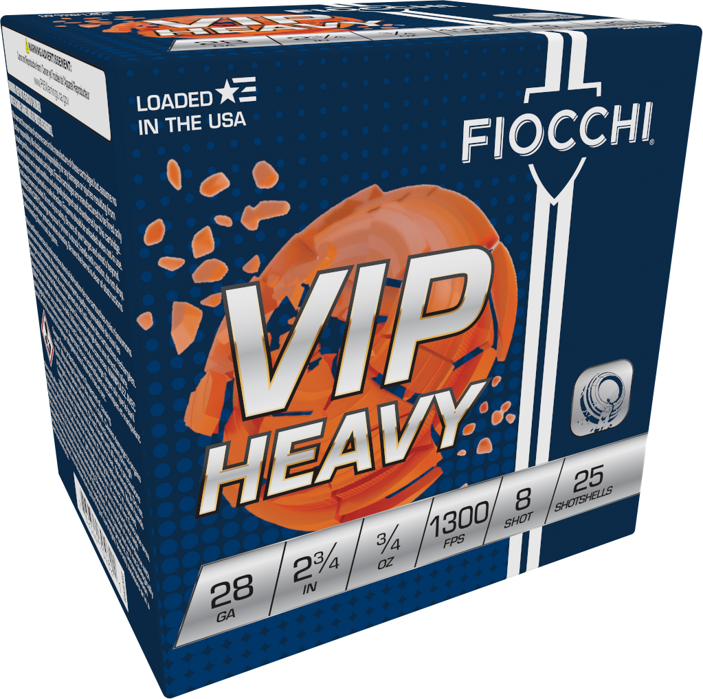 Fiocchi 28VIPH8 Exacta Target VIP Heavy 28 Gauge 2.75" 3/4 oz 1300 fps 8 Shot 25ea