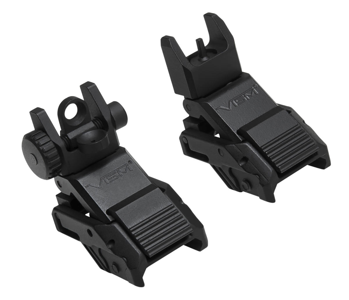 NcStar VMARFLC Pro Series Flip Up Front and Rear SightsBlack Flip Up for AR-Platform