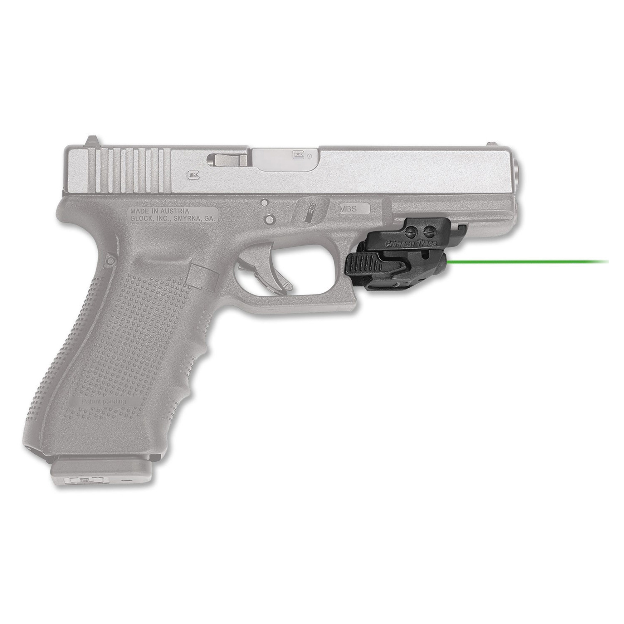 Crimson Trace CMR-206 Mini Rail Master Green Laser Sight with Universal Rail Mount Polymer Black