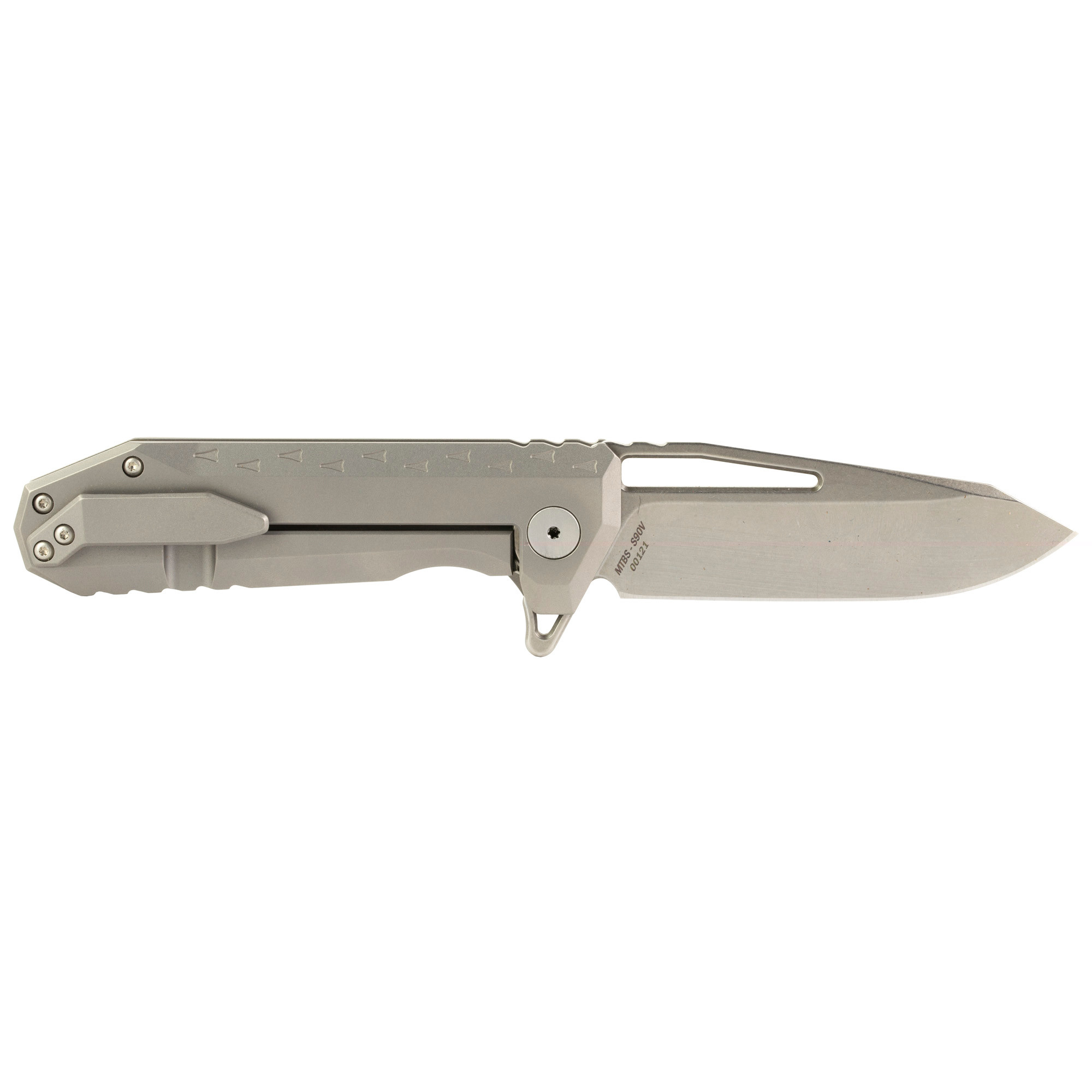 Southern Grind SG0903001101 Penguin3.50" Folding Drop Point Plain Satin S35VN SS Blade/ Silver Titanium Handle