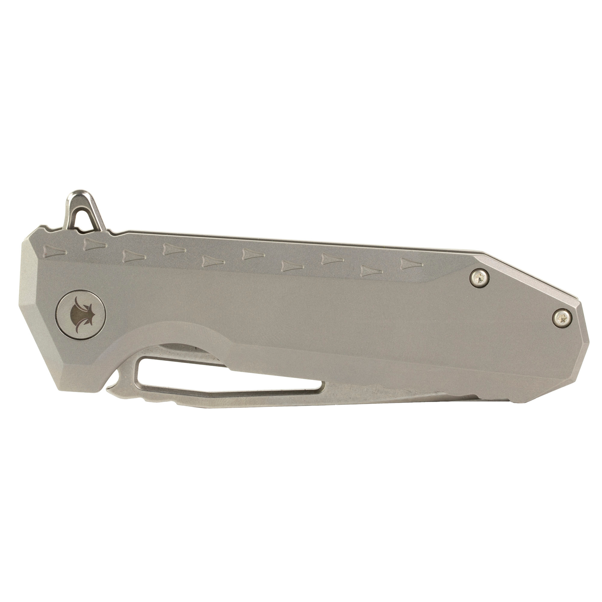 Southern Grind SG0903001101 Penguin3.50" Folding Drop Point Plain Satin S35VN SS Blade/ Silver Titanium Handle