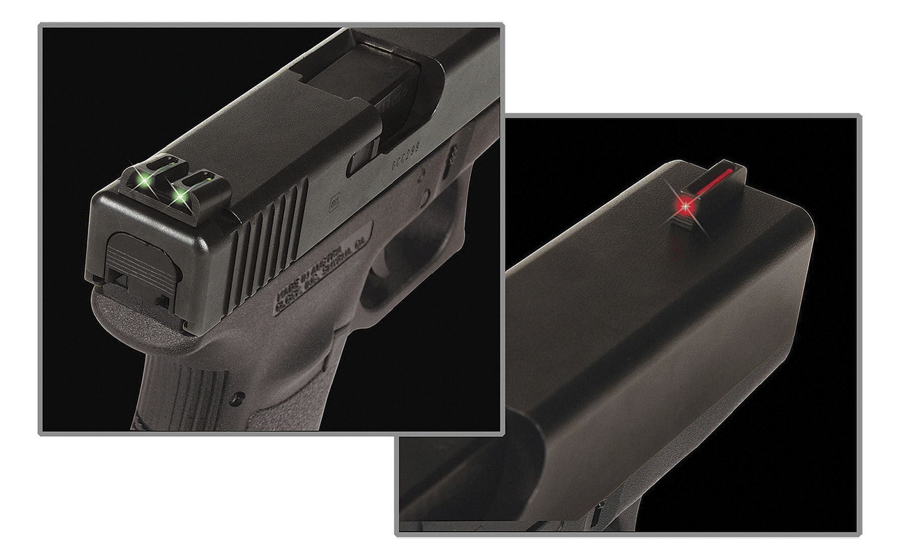 TRUGLO Fiber Optic Sight Set Sig Sauer #6 Front #8 Rear Steel Fiber Optic Red Front, Green Rear