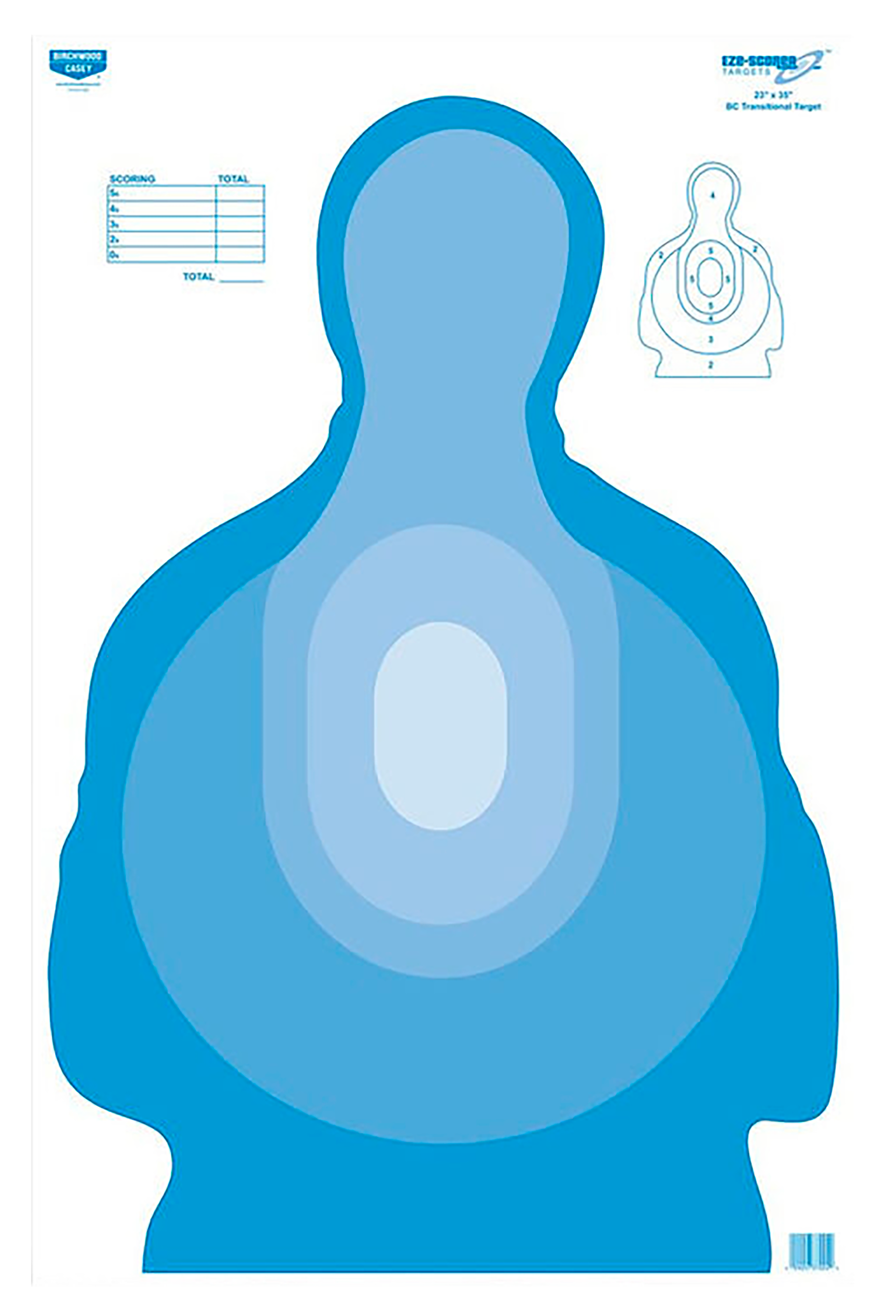 Birchwood Casey 37024 EZE-Scorer Transition Silhouette Paper Target 23" x 35" 100 Per Pkg