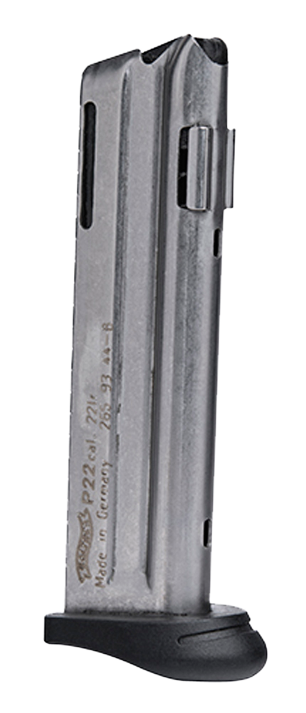 Walther Arms 512604 P22Black Detachable with Finger Rest 10rd for 22 LR Walther P22Q
