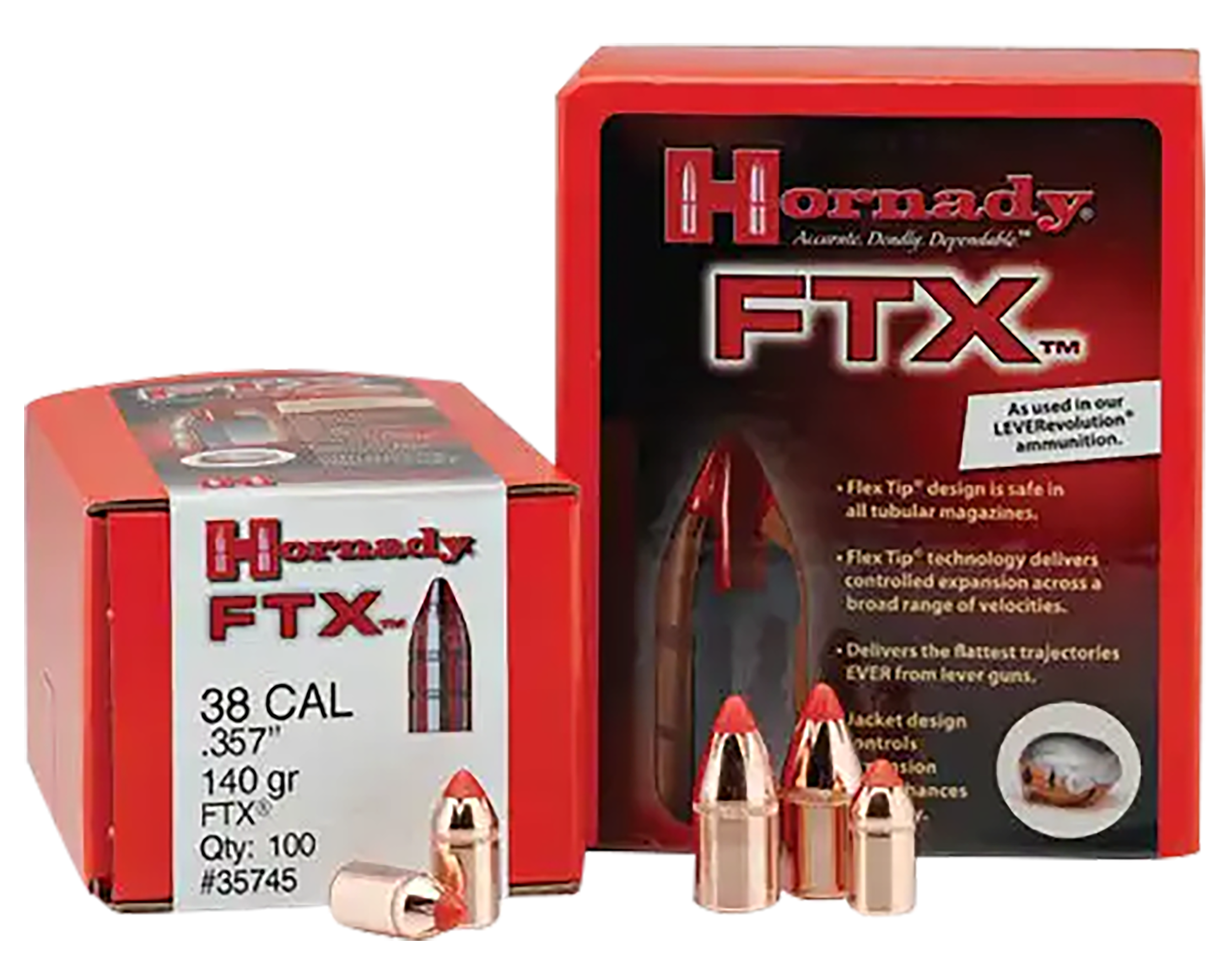 Hornady 4305 FTX Hunting 44 Cal .430 265 gr Flex Tip eXpanding (FTX)