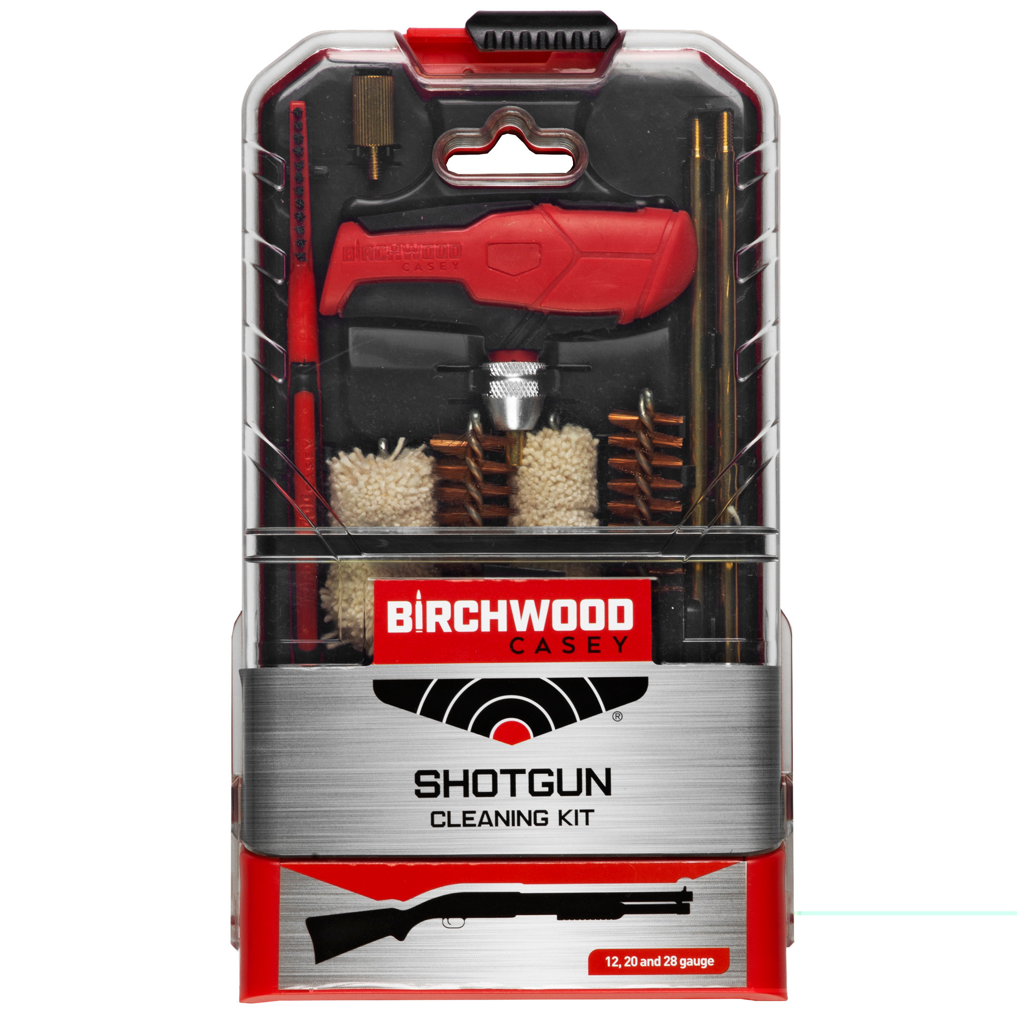 Birchwood Casey SHGCLNKI Shotgun Cleaning Kit 17 Pieces Black/Red