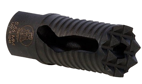 Troy Ind SBRAMED05BT00 Medieval Muzzle Brake Black Steel with 1/2"-28 tpi Threads & 2.25" OAL for 5.56x45mm NATO AR-Platform