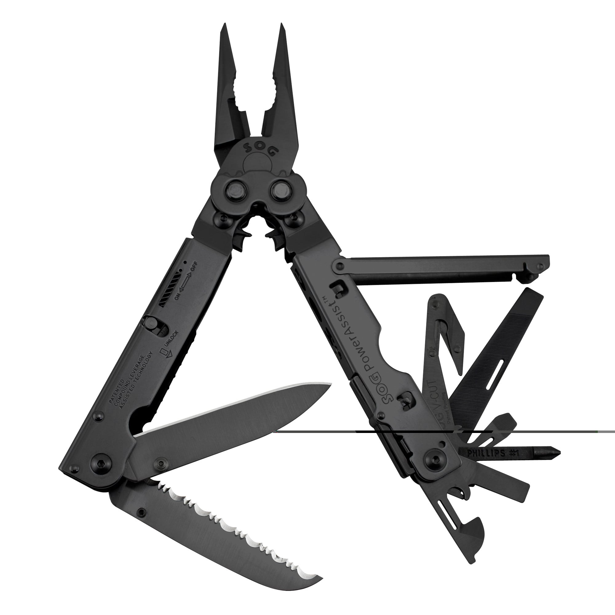 SOG PowerAssist Multi-Tool 16 Tools Stainless Steel