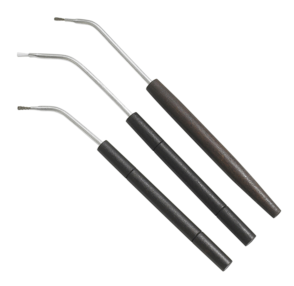 Birchwood Casey 41108 Angled Cleaning Brushes Bronze/Nylon/Stainless Steel Bristles 3 Pack