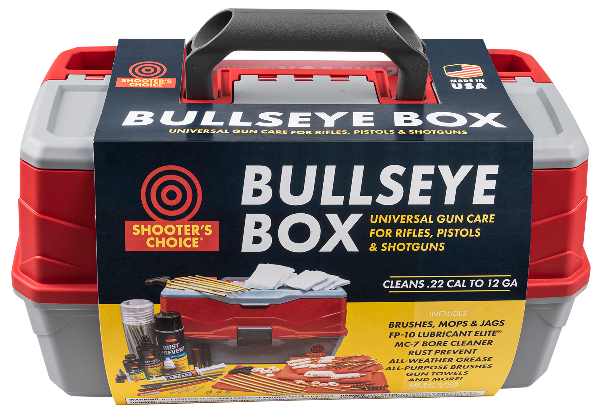 Shooters Choice 900MC Bullseye Box Cleaning Kit Multi-Caliber/12 Gauge Firearm Type Universal Nylon/Bronze/Stainless Steel Bristle
