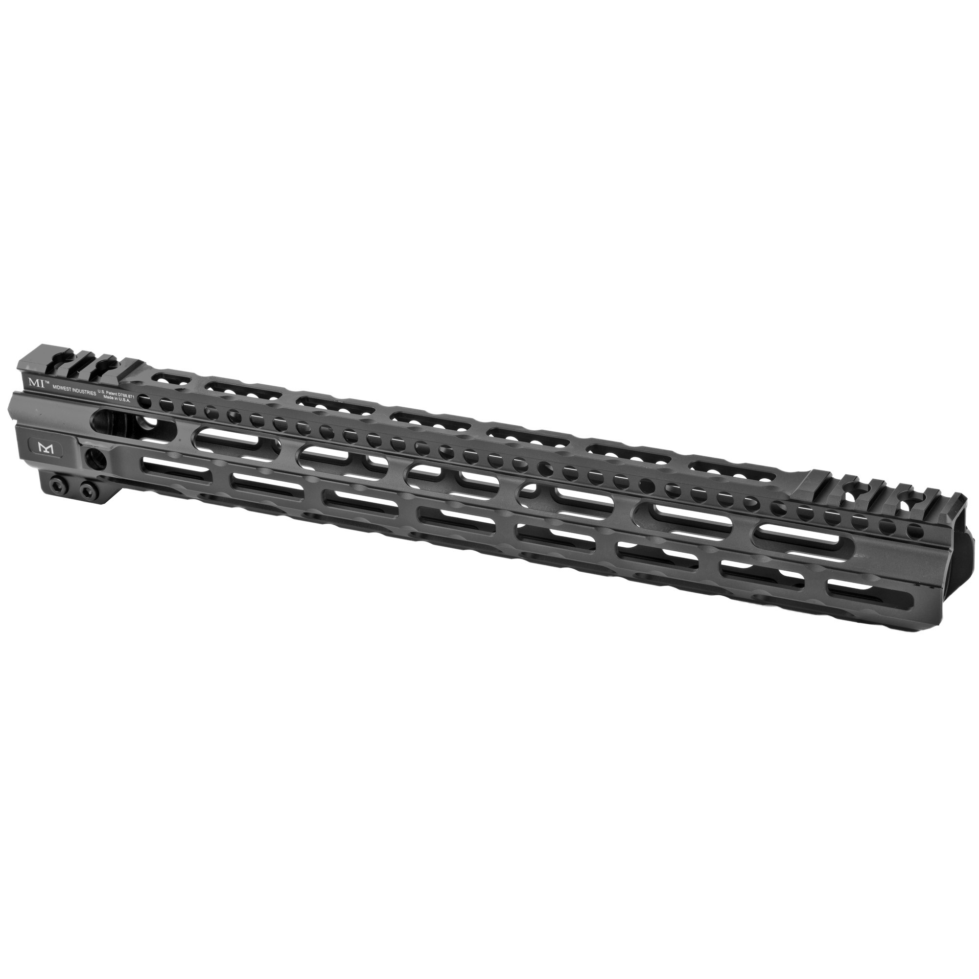 Midwest Industries Combat Rail Light Weight Free Float M-LOK Handguard AR-15 Aluminum Black