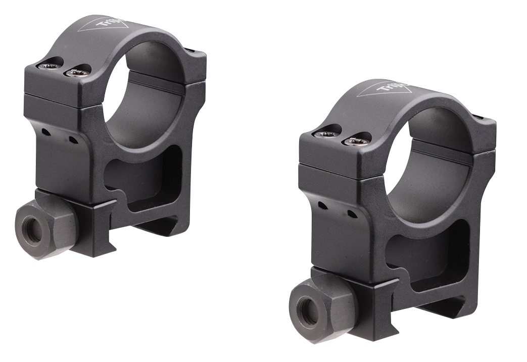 Trijicon AC22006 Scope Ring Set Picatinny Rail Extra High 1" Tube Black Hardcoat Anodized Aluminum
