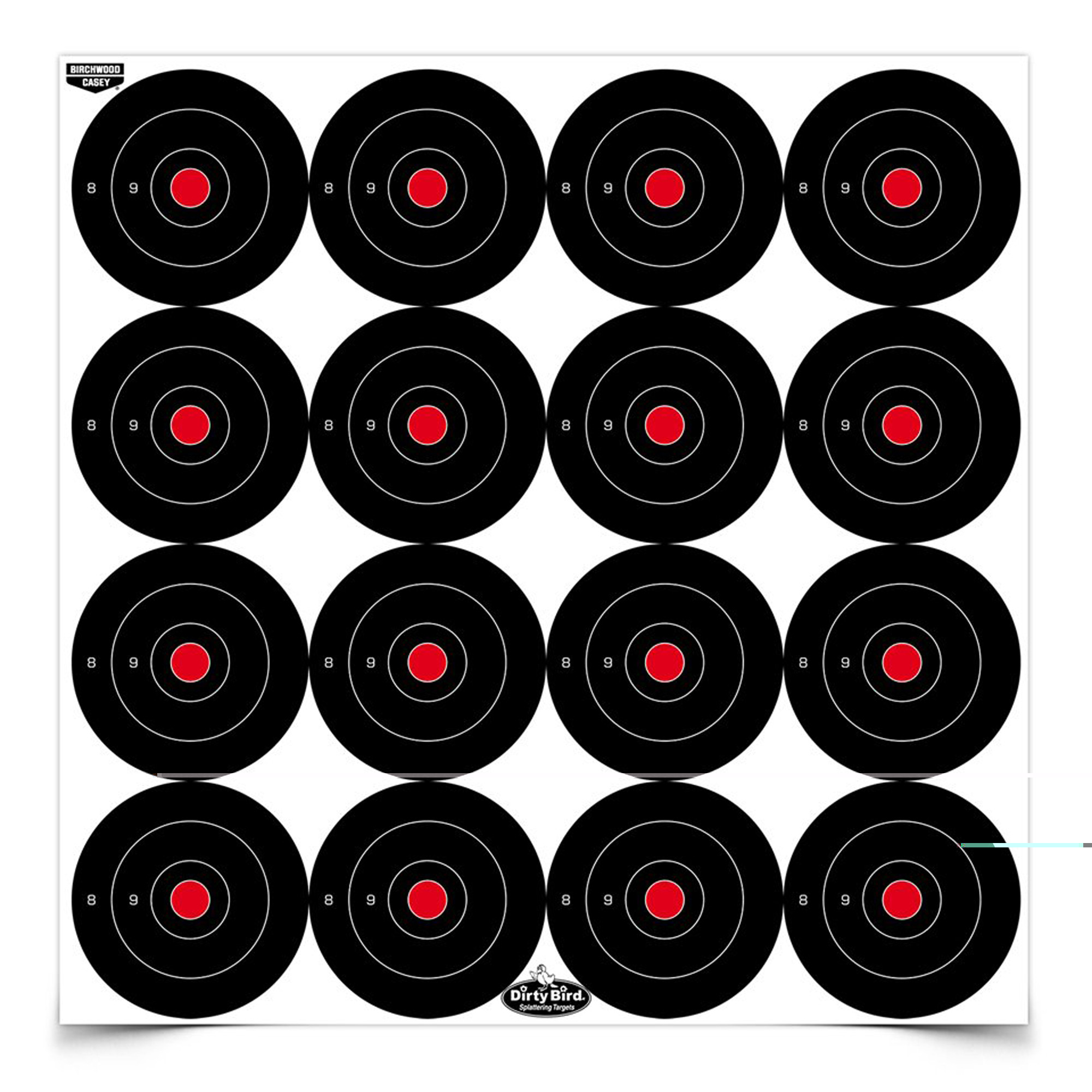 Birchwood Casey 35309 Dirty Bird3" Bullseye Tagboard Hanging Black/White 12 PK