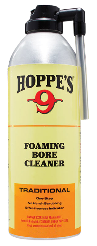 Hoppe's 907 No. 9 Bore Cleaner Foam Style Cleaner Removes Copper & Powder Residue 3 OZ Spray Bottle